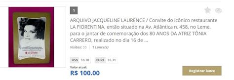 leilão copart|Acervo de Jacqueline Laurence vai a leilão dois meses após.